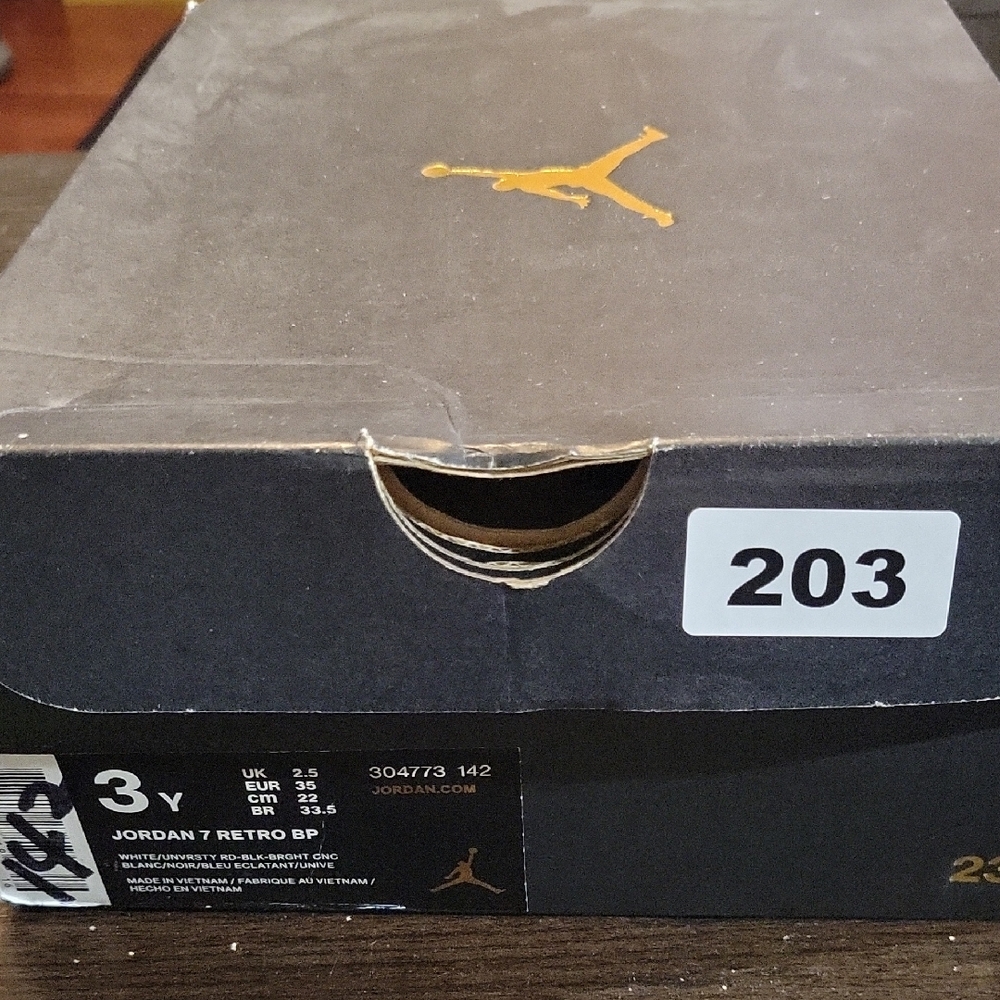 Air Jordan 7 Retro (PS) Rare "Nothing But Net" (2015) B3Y/G4.5 NEW W/OG BOX - Picture 11 of 11